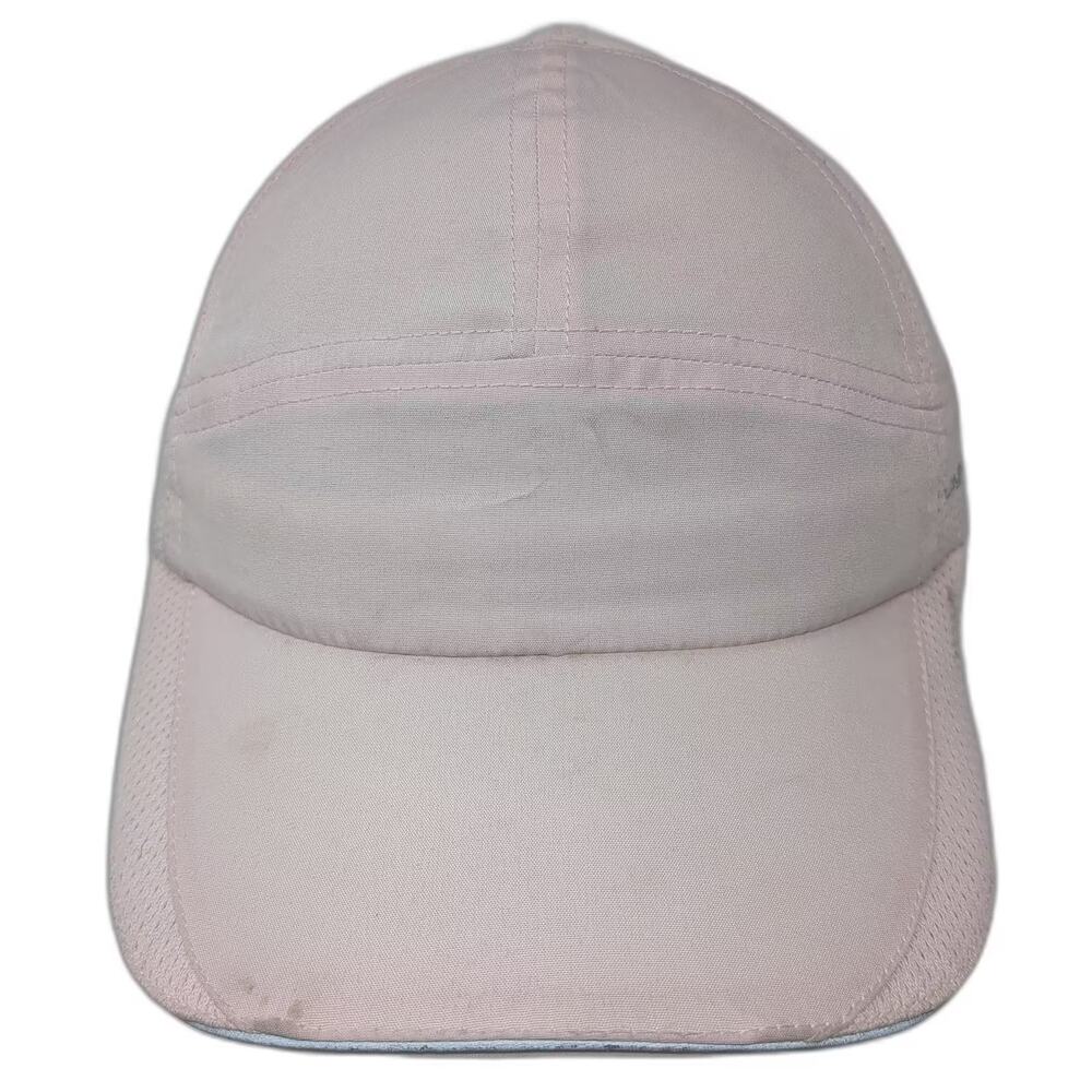 Layer 8 Pink 5 Panel Cap Hat OS Slideback Mesh Reflective Performance Running